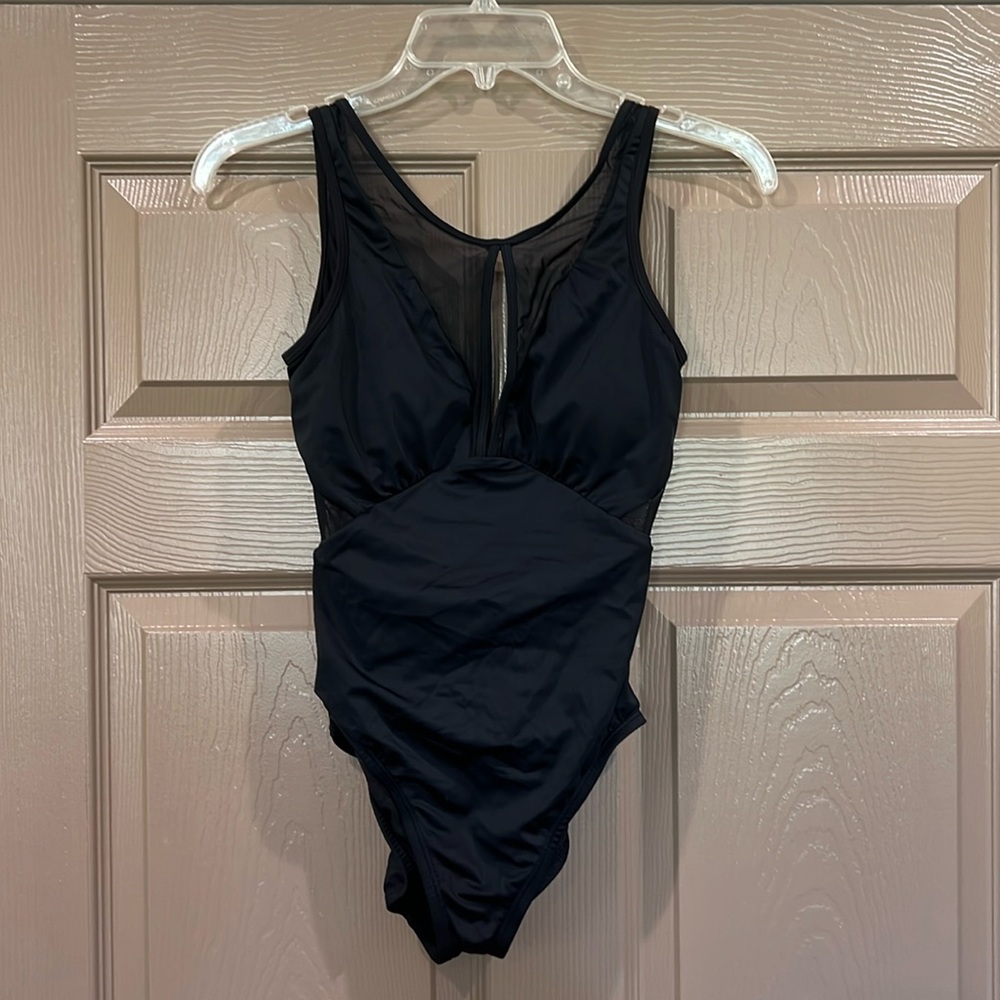 Black one piece swimsuit